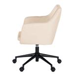 Chaise de bureau pivotante NICHOLAS Tissu / Métal - Tissu Stefka: Beige - Noir