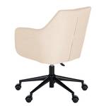 Chaise de bureau pivotante NICHOLAS Tissu / Métal - Tissu Stefka: Beige - Noir