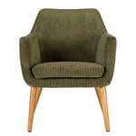 Loungefauteuil NICHOLAS Corduroy Winka: Olijfgroen