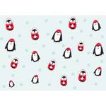 Fotomurale Brawling Penguins Tessuto non tessuto premium - Blu - Larghezza: 100 cm