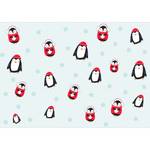 Vlies-fotobehang Brawling Penguins premium vlies - blauw - Breedte: 450 cm