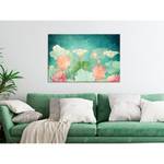Tableau déco Fairytale Flowers Toile - Vert - 120 x 80 cm