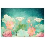 Quadro Fairytale Flowers Tela - Verde - 90 x 60 cm