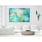 Wandbild Emerald Ocean Leinwand - Grün - 90 x 60 cm