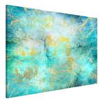 Wandbild Emerald Ocean Leinwand - Grün - 90 x 60 cm