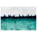 Afbeelding Mountain Lake canvas - turquoise - 120 x 80 cm