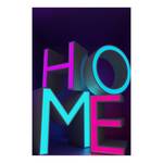 Tableau déco Home Neon Toile - Violet - 40 x 60 cm