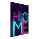 Wandbild Home Neon Leinwand - Lila - 60 x 90 cm