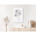 Quadro Fancy Roses Tela - Nero / Bianco - 80 x 120 cm