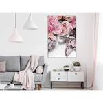 Wandbild Give Me Kiss Leinwand - Pink - 40 x 60 cm