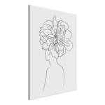 Quadro Memory Center Tela - Nero / Bianco - 60 x 90 cm