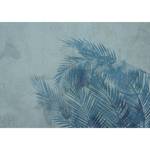 Vlies-fotobehang Palm Trees premium vlies - blauw - Breedte: 450 cm