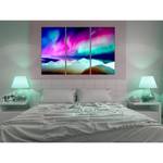 Wandbild Wonderful Aurora Leinwand - Mehrfarbig - 90 x 60 cm