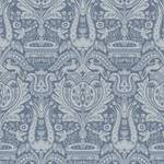 Vliestapete Heraldic Damask Vlies - Blau