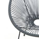 Fauteuils de jardin Rocourt (lot de 2) Poyléthylène / Acier - Gris