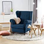 Fauteuil bergère Skog Velours Vaia: Bleu foncé