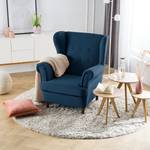 Oorfauteuil Skog Velours Vaia: Donkerblauw