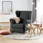 Fauteuil bergère Skog Velours Vaia: Gris foncé