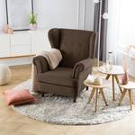 Oorfauteuil Skog Velours Vaia: Donkerbruin