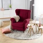 Oorfauteuil Skog Velours Vaia: Donkerrood