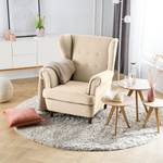 Fauteuil bergère Skog Velours Vaia: Crème