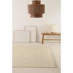Tapis de couloir en laine Vermont Laine vierge / Coton - Crème / Beige - 80 x 150 cm
