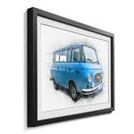 Gerahmtes Bild Barkas Fichte / Acrylglas - Blau