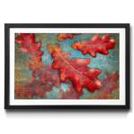Ingelijste afbeelding Fall in the House sparrenhout/acrylglas - rood