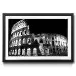 Gerahmtes Bild Colosseum II Fichte / Acrylglas - Schwarz / Weiß