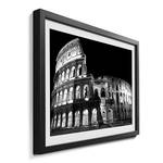 Quadro con cornice Colosseum II Abete / Vetro acrilico - Nero / Bianco