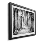 Gerahmtes Bild Charming Old Streets Fichte / Acrylglas - Schwarz / Weiß