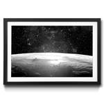 Gerahmtes Bild Earth Planet II Fichte / Acrylglas - Schwarz / Weiß