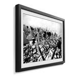 Gerahmtes Bild New York Vintage Retro II Fichte / Acrylglas - Schwarz / Weiß