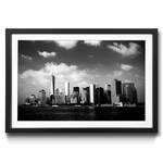 Quadro con cornice Manhattan Skyscrapers Abete / Vetro acrilico - Nero / Bianco