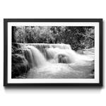 Quadro cornice Waterfall in the Jungle I Abete / Vetro acrilico - Nero / Bianco