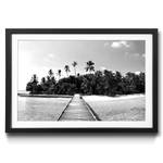 Tableau déco Tropical Maldives II Épicéa / Plexiglas - Noir / Blanc