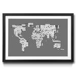 Quadro con cornice Worldmap No. 11 Abete / Vetro acrilico