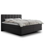 Boxspringbett Aida Komfort Webstoff - Anthrazit - H3