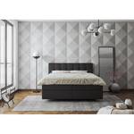 Boxspringbett Aida Komfort Webstoff - Anthrazit - H3