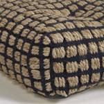 Zitkussen Adelma jute/katoen - Beige/zwart - 63 x 20 cm