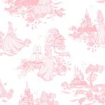 Fotomurale Disney Princess Tessuto non tessuto - Rosa