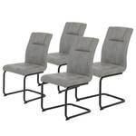 Chaise cantilever Caliento Gris - Lot de 4