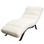 Chaise longue Kasson Tessuto Bouclé Abby: Bianco polare - Nero