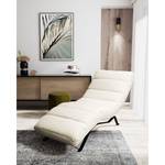 Chaise longue Kasson Tessuto Bouclé Abby: Bianco polare - Nero