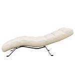 Chaise longue Kasson Tessuto Bouclé Abby: Bianco polare - Nero