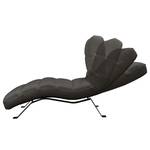 Chaise longue Kasson Tessuto Bouclé Abby: Antracite - Nero