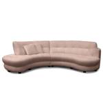 Ecksofa Roulette Bouclé Stoff Abby: Mauve - Ottomane davorstehend links