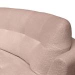 Ecksofa Roulette Bouclé Stoff Abby: Mauve - Ottomane davorstehend links