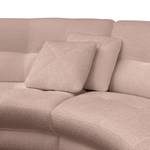 Ecksofa Roulette Bouclé Stoff Abby: Mauve - Ottomane davorstehend links