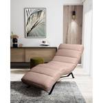 Chaise longue Kasson Tessuto Bouclé Abby: Mauve - Nero